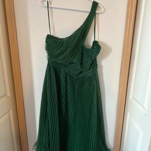 Green midi prom dress